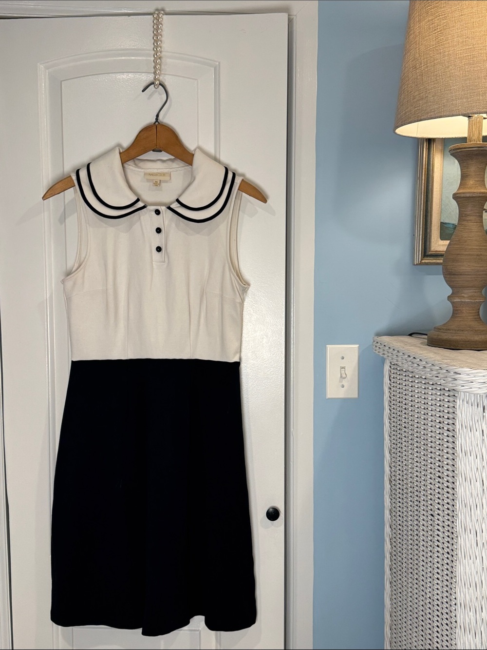 ModCloth Two-Tone Black and White Peter Pan Collar Mini Dress